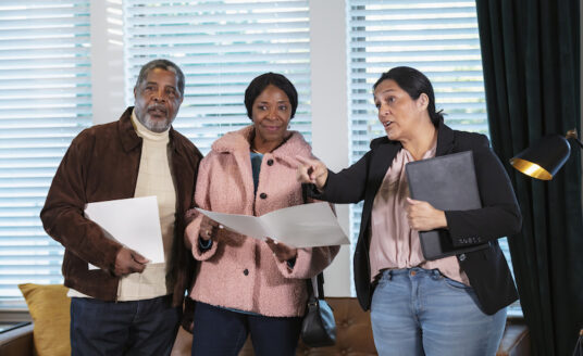 Older Couple Touring a Independent Living Community