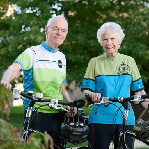 Brian and Jane Smith outdoor biking