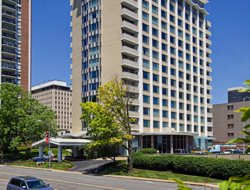 Outside of Bethesda Barclay House independent living community