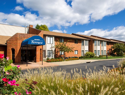 Outside of Bethesda Terrace independent living community