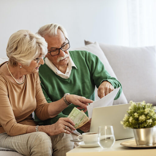 Two seniors discussing this years senior tax deductions.