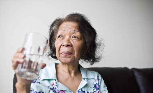 drinking water will help preventing dehydration in seniors